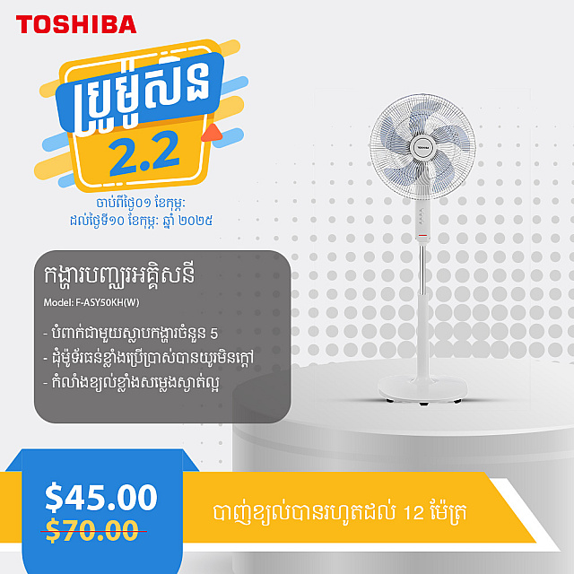 Toshiba Electric  Fan 16 inch